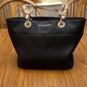 Michael Kors Black and Tan Tote Bag